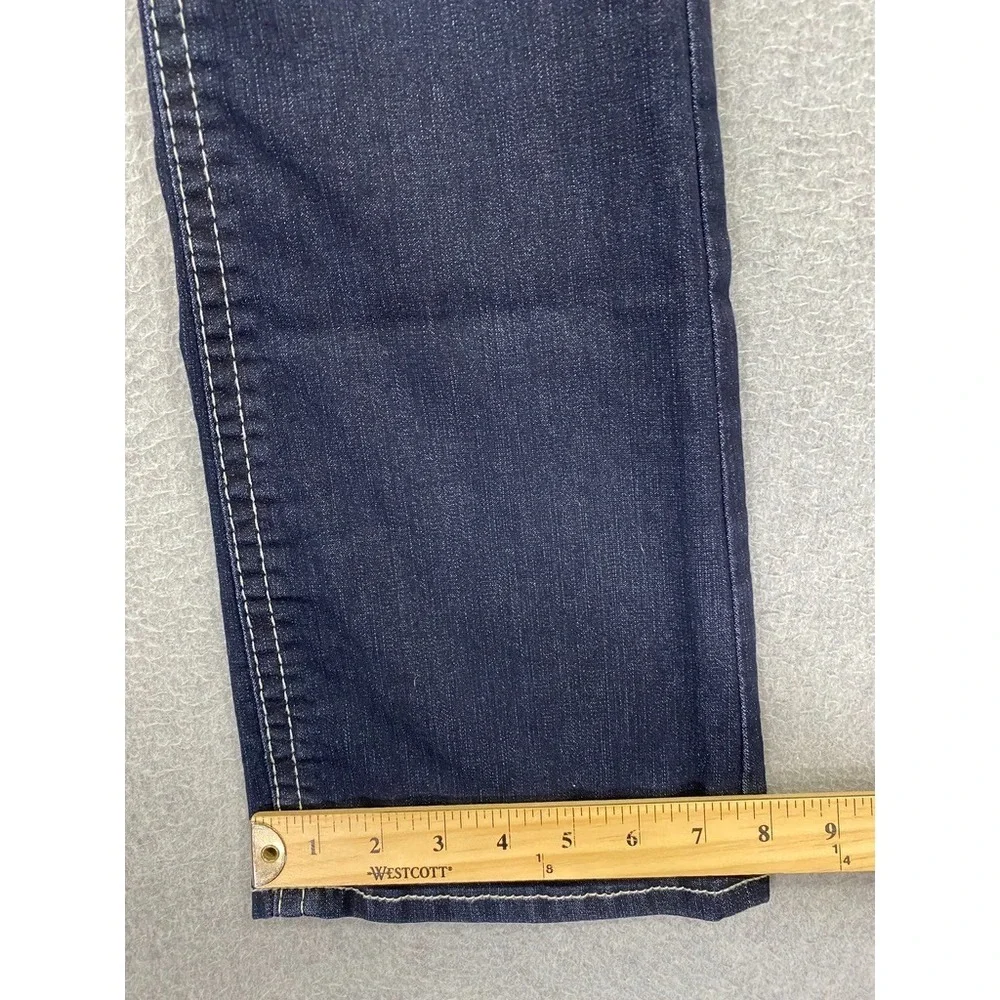 Daytrip Virgo Bootcut Dark Wash Women's Jeans Size 25L (26x33) Stretch Stitching